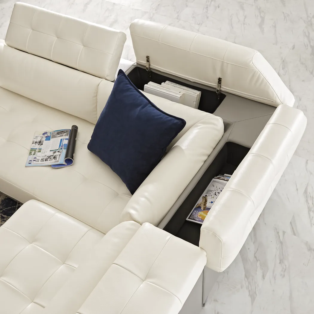 Hudson Heights White 2 Pc Sectional - Image 6