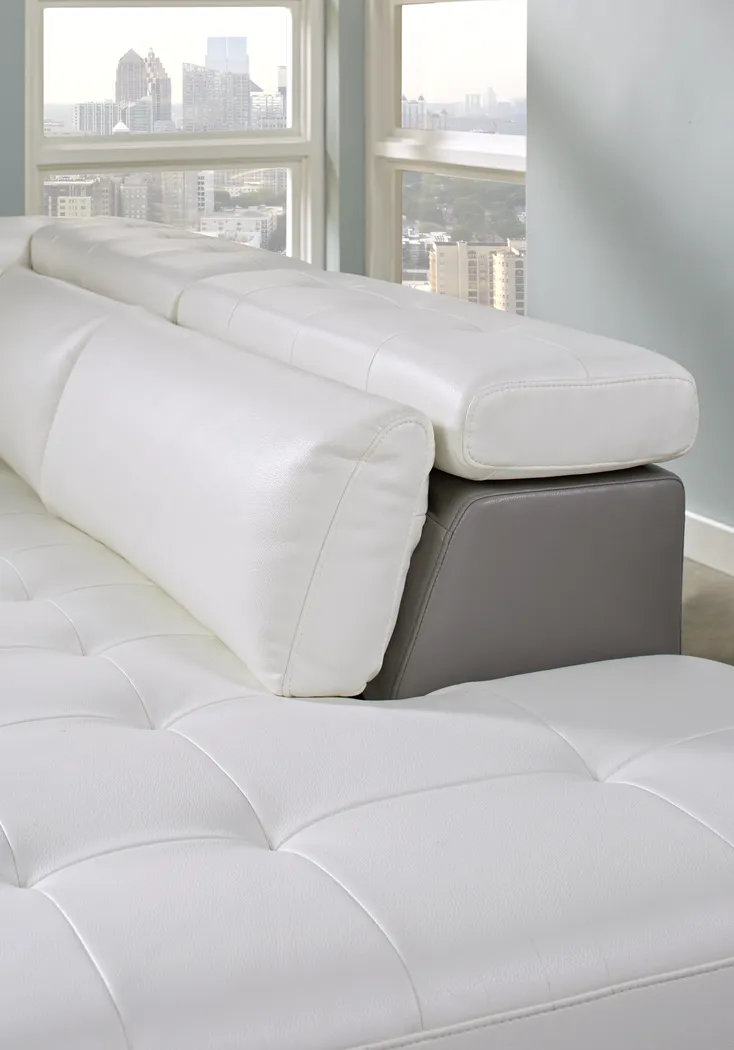 Hudson Heights White 2 Pc Sectional - Image 5