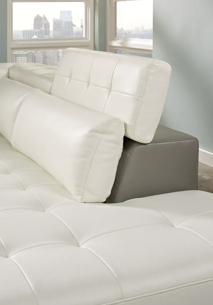 Hudson Heights White 2 Pc Sectional - Image 8