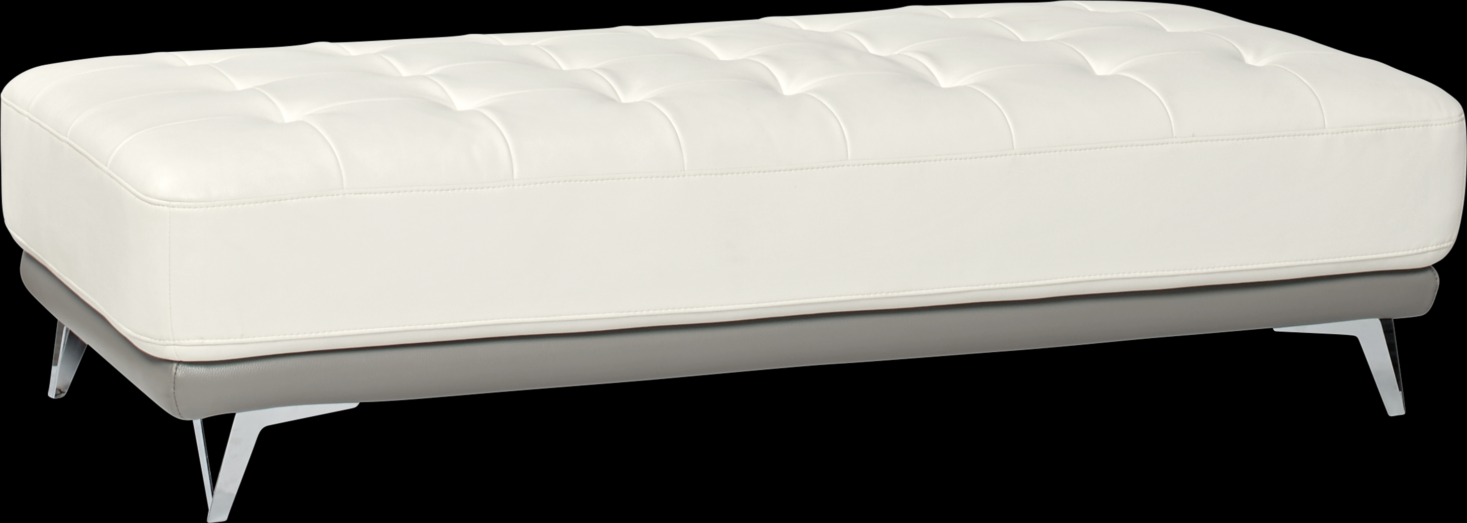 Hudson Heights White Cocktail Ottoman - Thumbnail - Image 1
