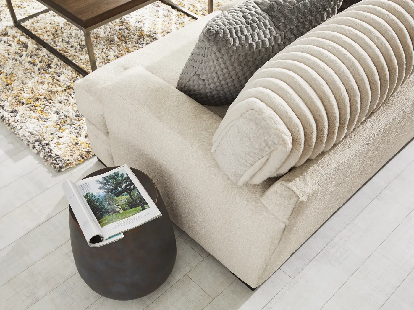 Hudson Street Beige 2 Pc Sectional - Image 5