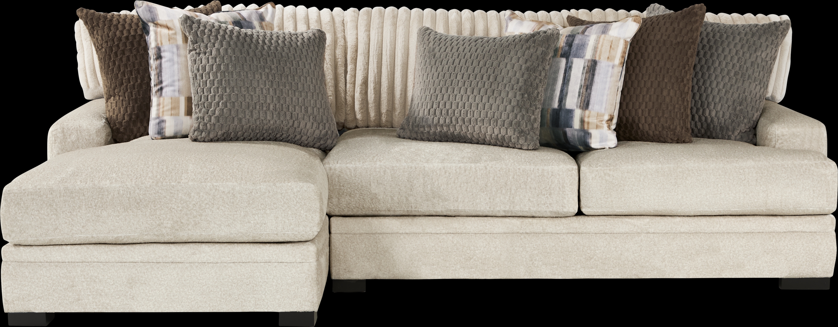 Hudson Street Beige 2 Pc Sectional - Thumbnail - Image 1