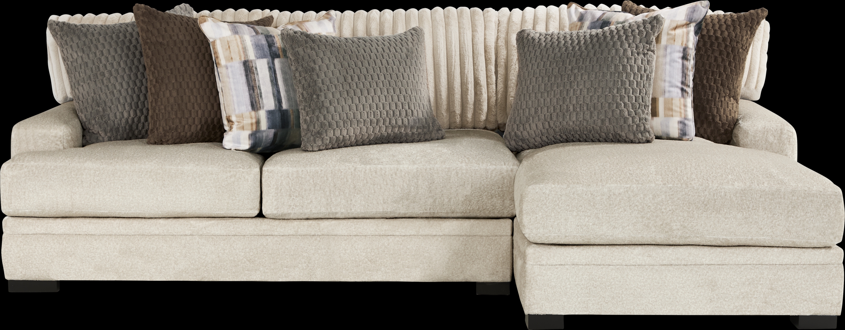 Hudson Street Beige 2 Pc Sectional - Thumbnail - Image 1