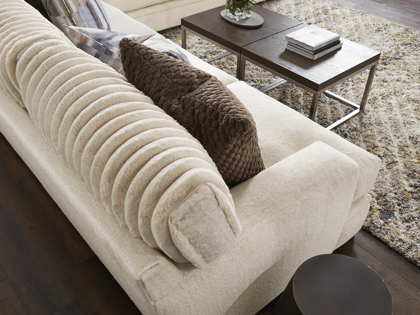 Hudson Street Beige Loveseat - Thumbnail - Image 2