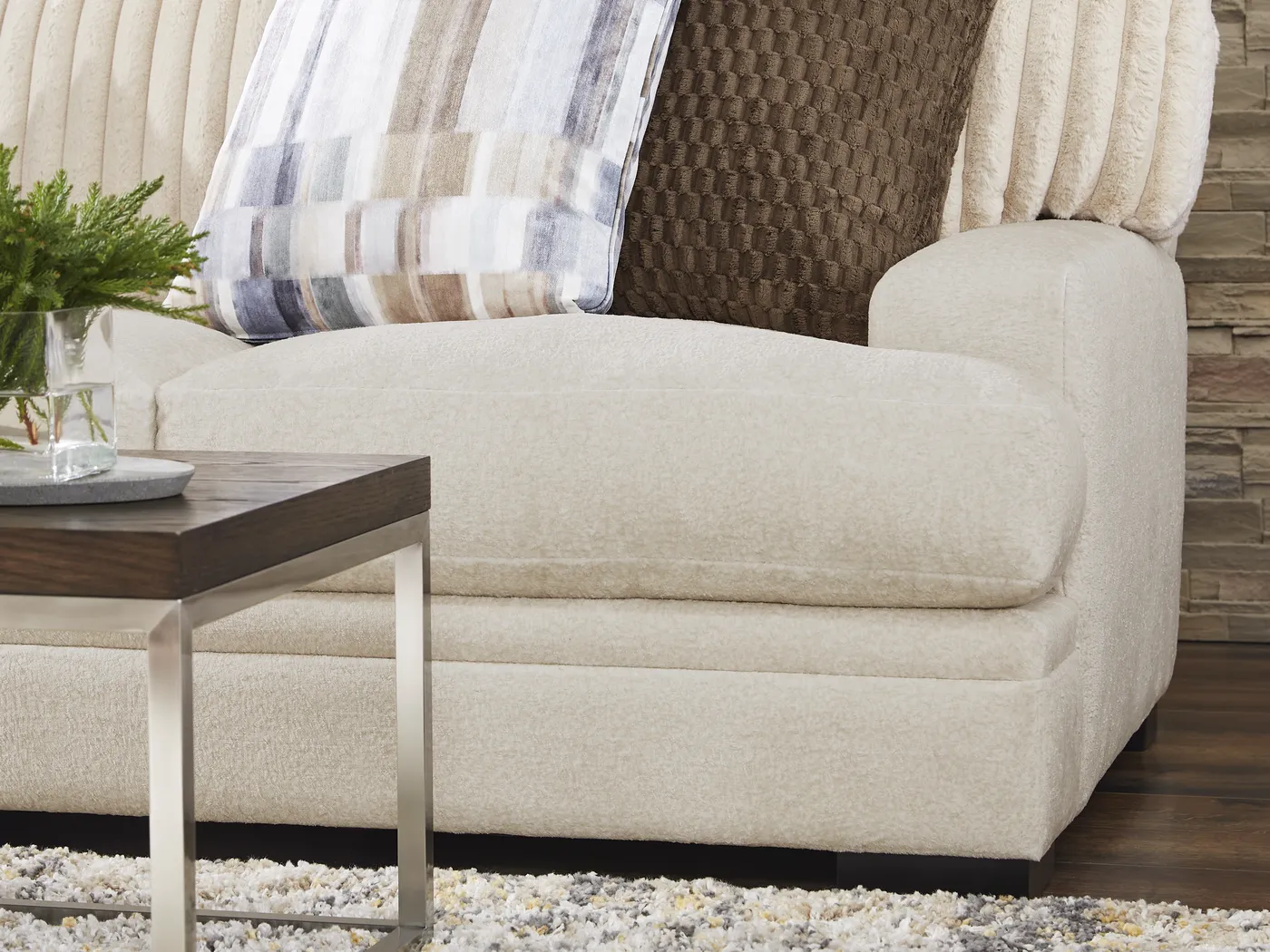 Hudson Street Beige Loveseat - Thumbnail - Image 3