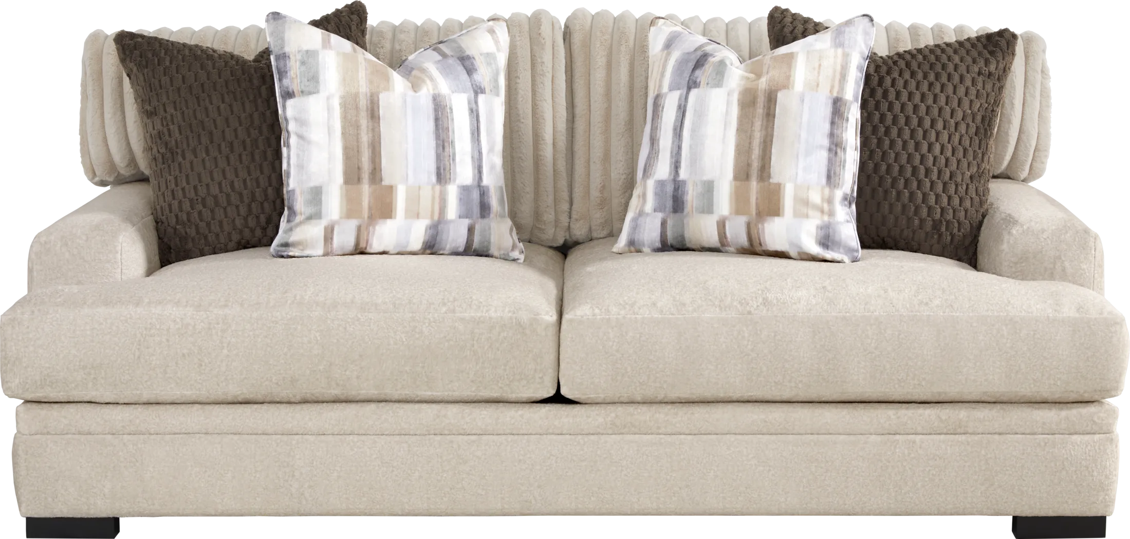 Hudson Street Beige Loveseat - Thumbnail - Image 1