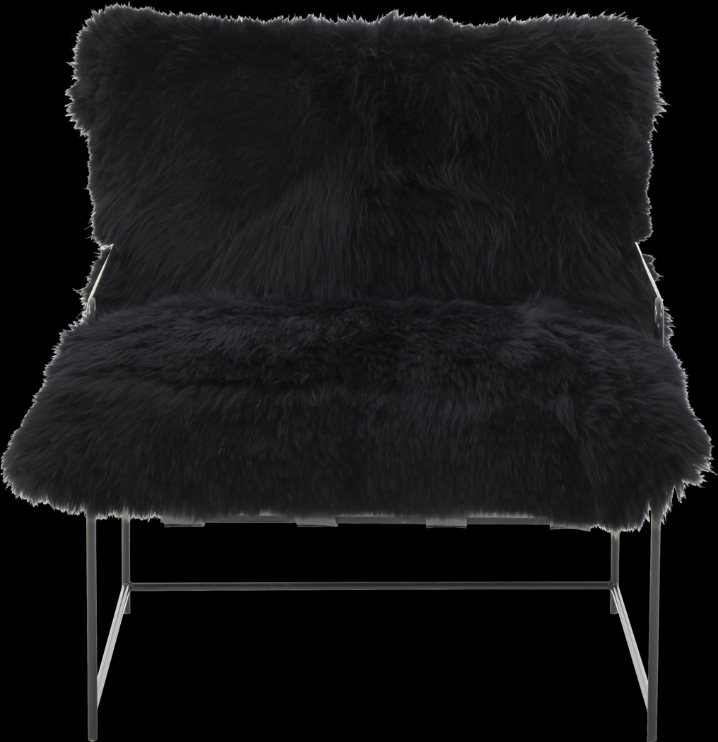 Huetter Black Accent Chair - Thumbnail - Image 3