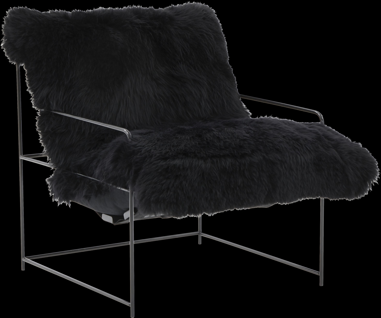Huetter Black Accent Chair - Thumbnail - Image 1