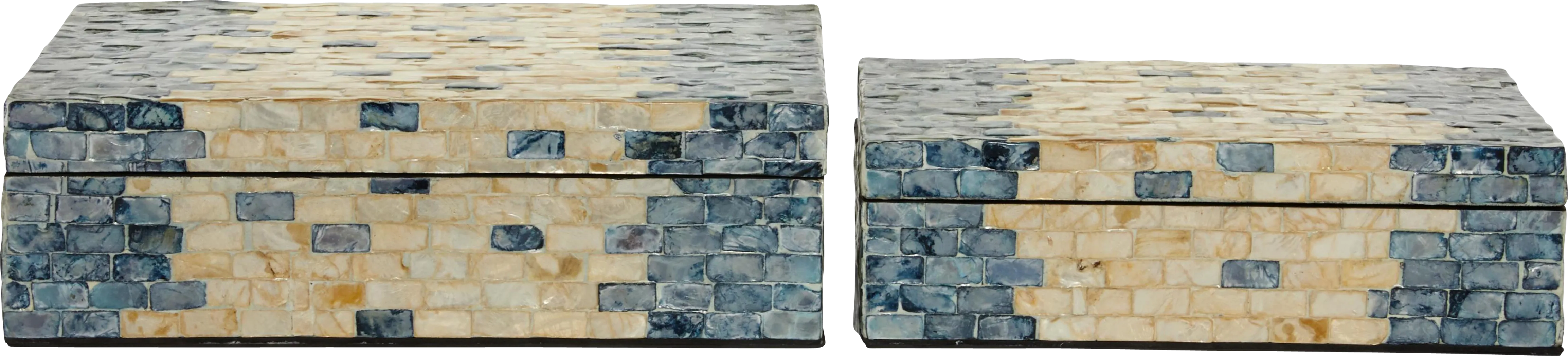 Hugai Blue Decorative Box, Set of 2 - Thumbnail - Image 4