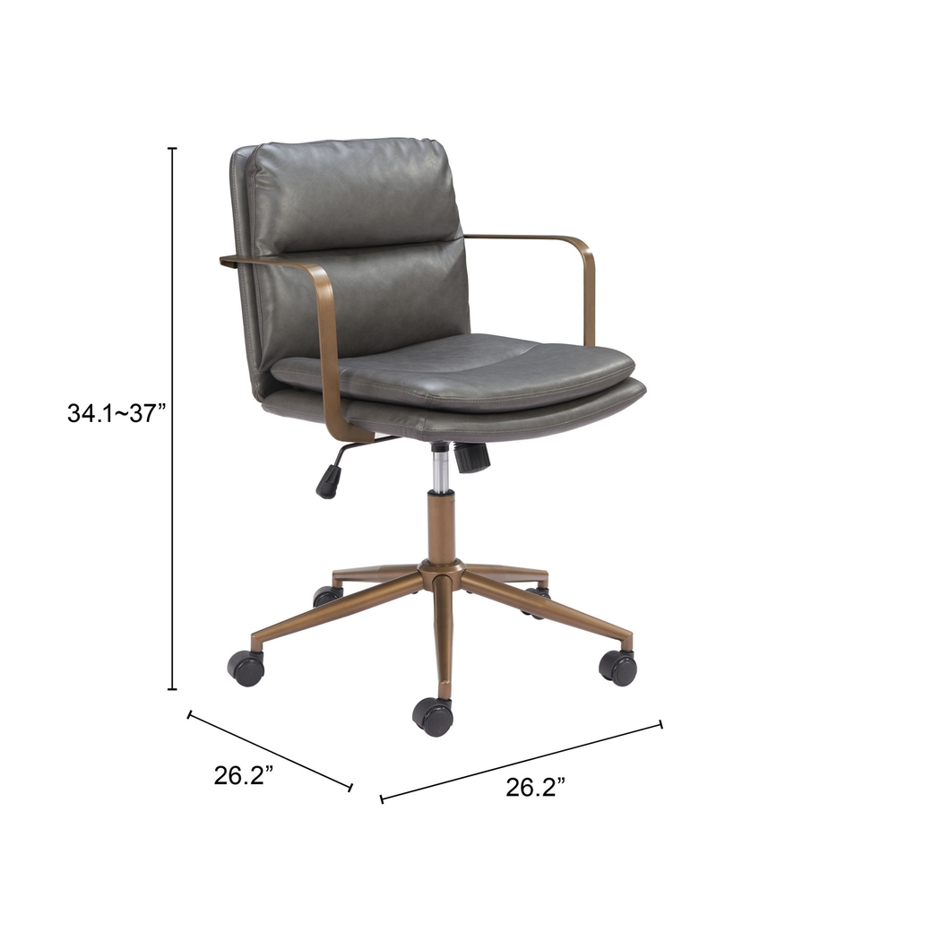 Huitli Gray Office Chair - Thumbnail - Image 2