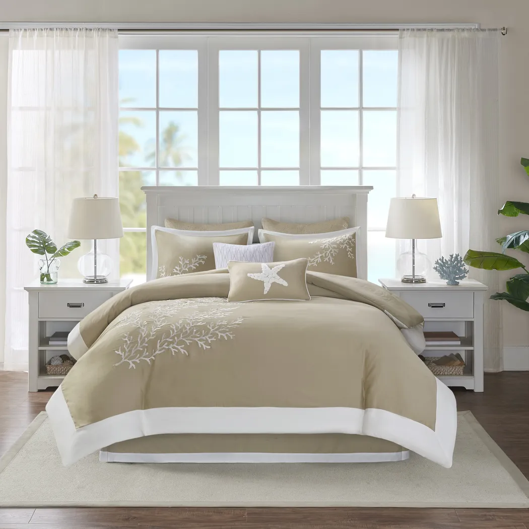 Huizache Brown 6 Pc Queen Comforter Set - Thumbnail - Image 2