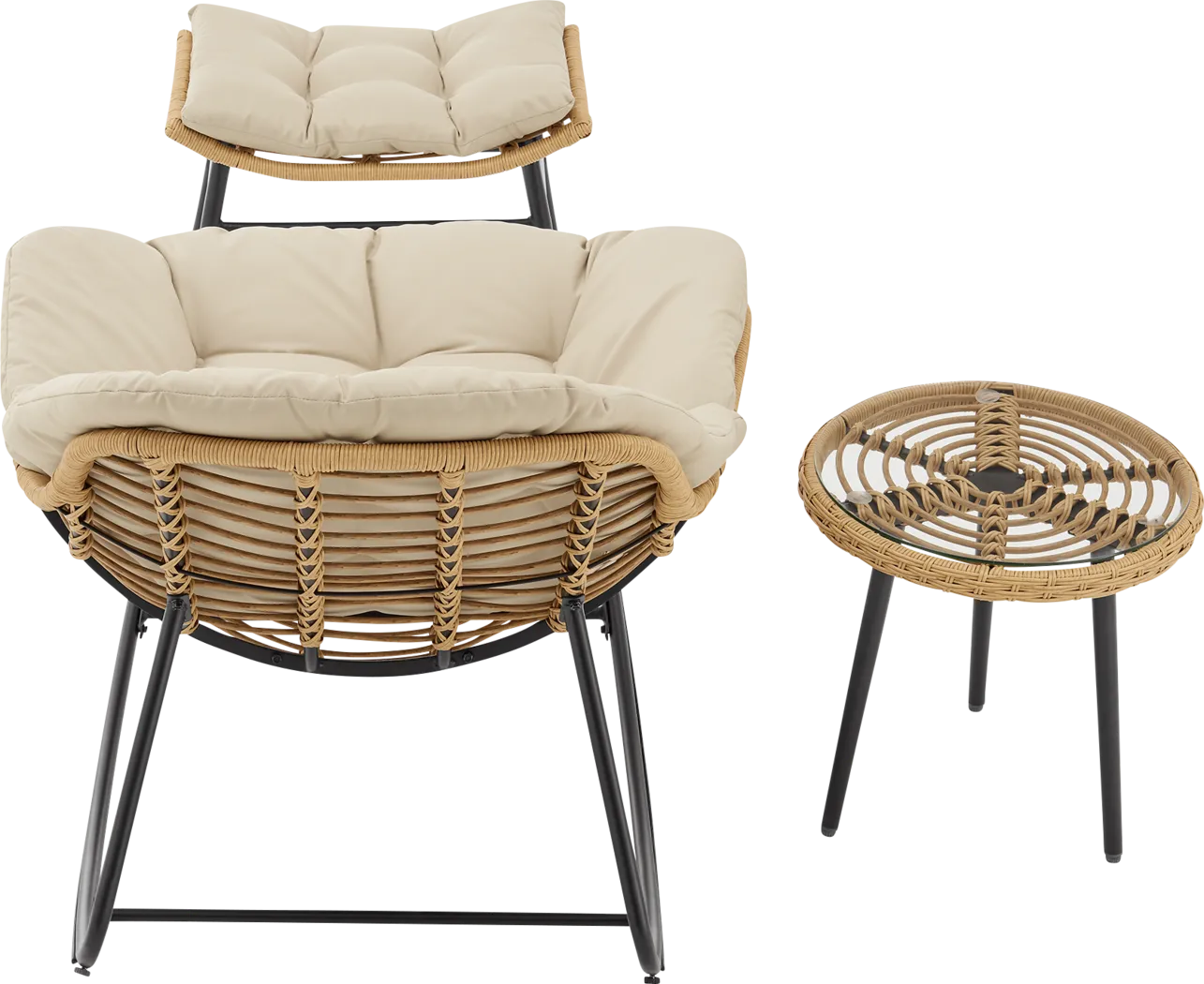 Hulnick Cream 3 Pc Rocking Chair Set - Thumbnail - Image 5