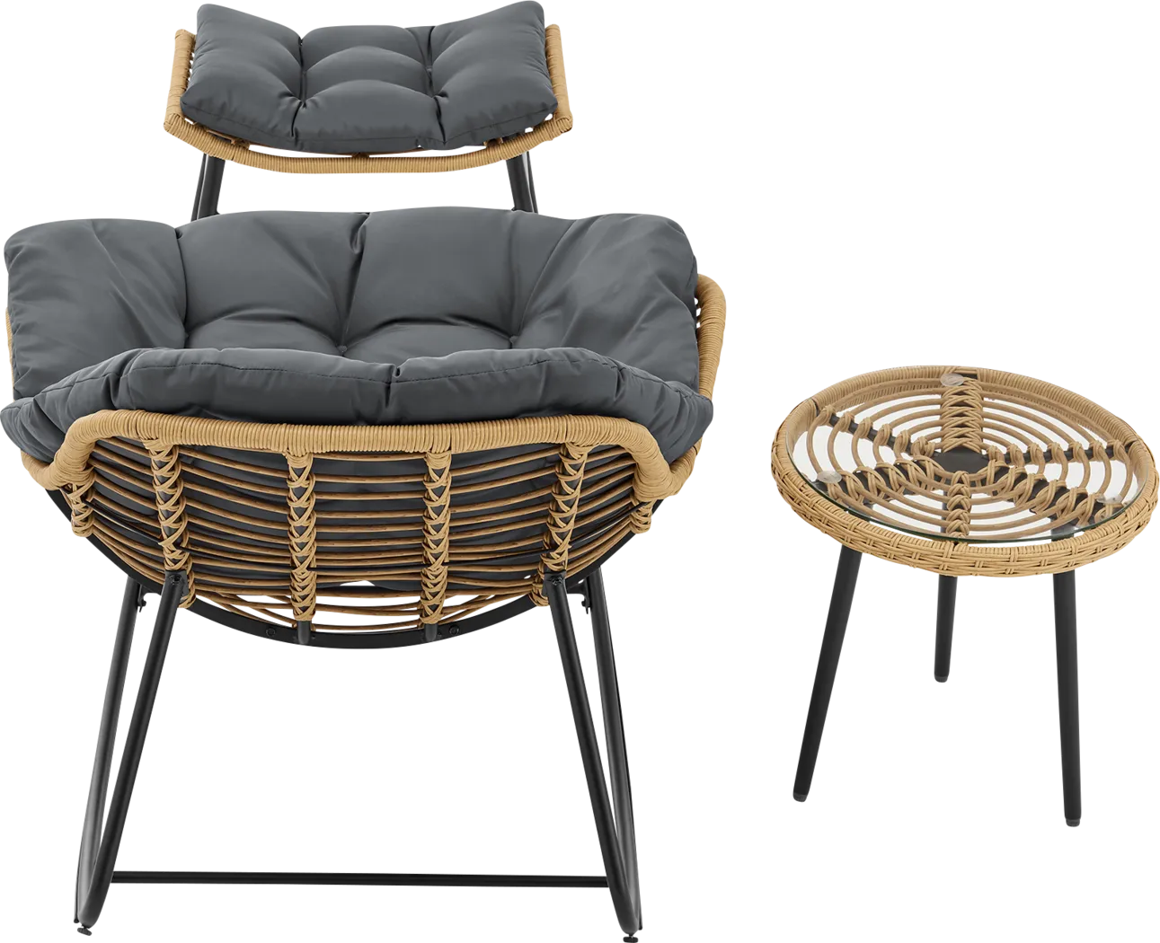 Hulnick Gray 3 Pc Rocking Chair Set - Thumbnail - Image 5