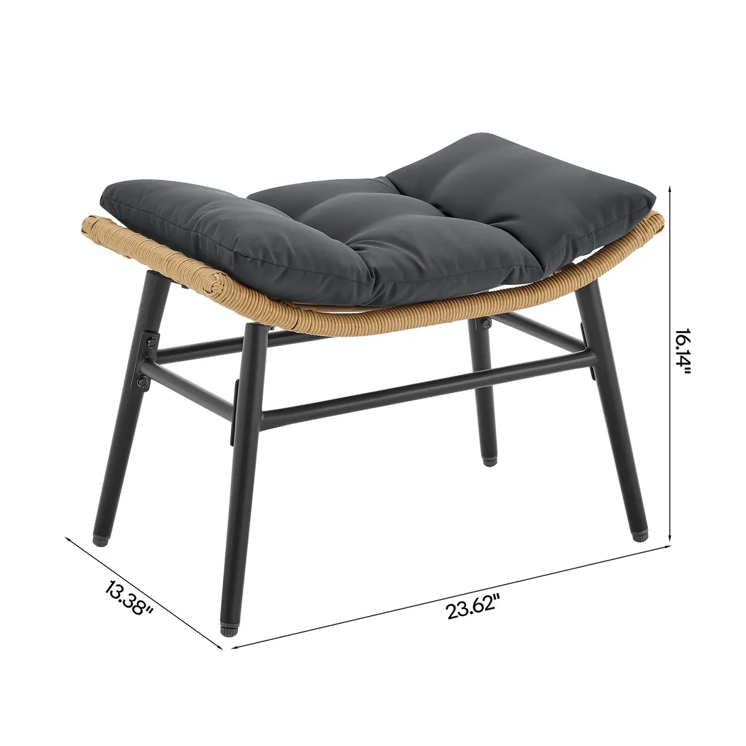 Hulnick Gray 3 Pc Rocking Chair Set - Thumbnail - Image 9