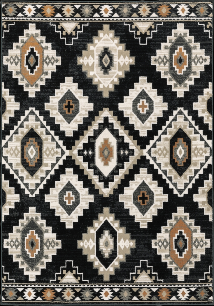 Humai Charcoal 5'3 x 7'3 Rug - Thumbnail - Image 1