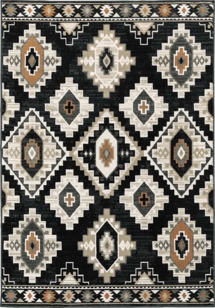 Humai Charcoal 6'7 x 9'2 Rug - Thumbnail - Image 1