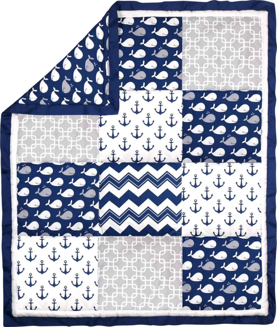 Humphrey Navy 3 Pc Baby Bedding Set - Thumbnail - Image 2