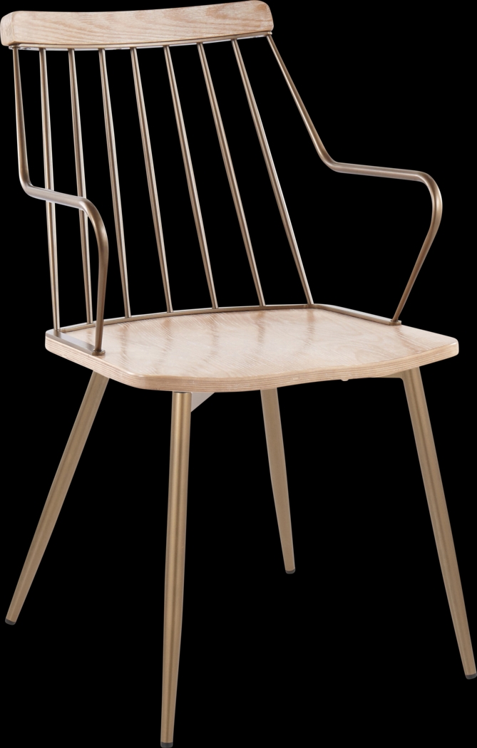 Hundley White Arm Chair, Set of 2 - Thumbnail - Image 3