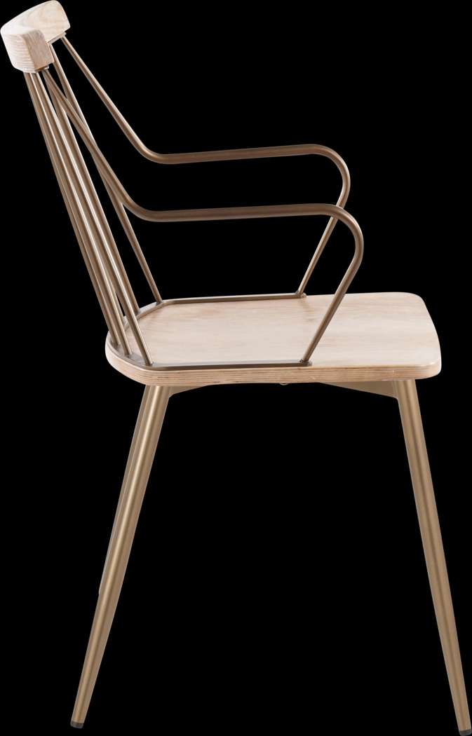 Hundley White Arm Chair, Set of 2 - Thumbnail - Image 4