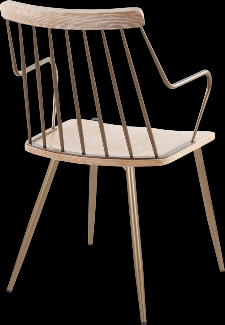 Hundley White Arm Chair, Set of 2 - Thumbnail - Image 5