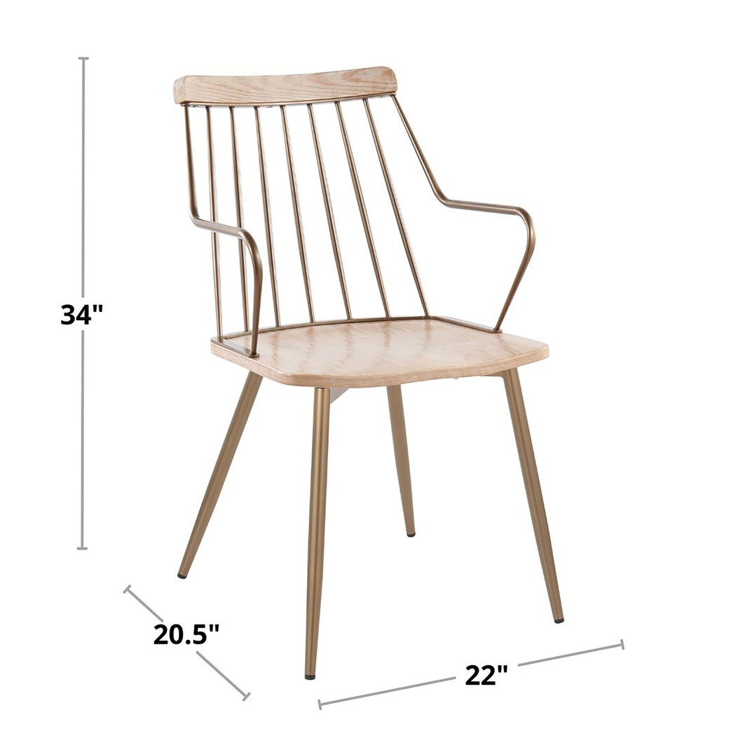 Hundley White Arm Chair, Set of 2 - Thumbnail - Image 10