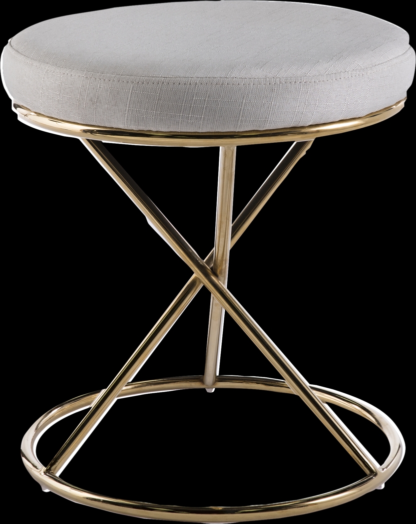 Hunley White Vanity Stool - Thumbnail - Image 3