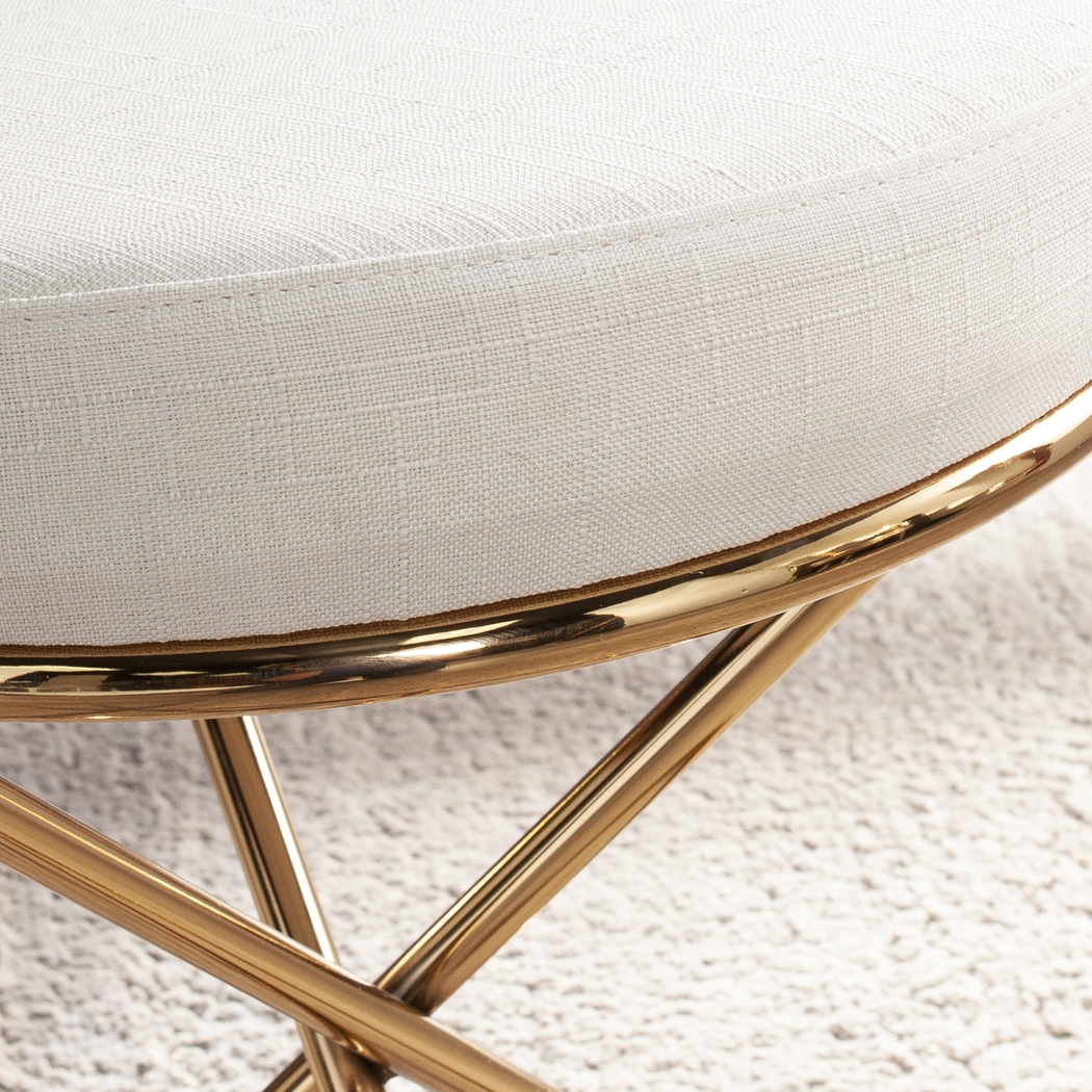 Hunley White Vanity Stool - Thumbnail - Image 4