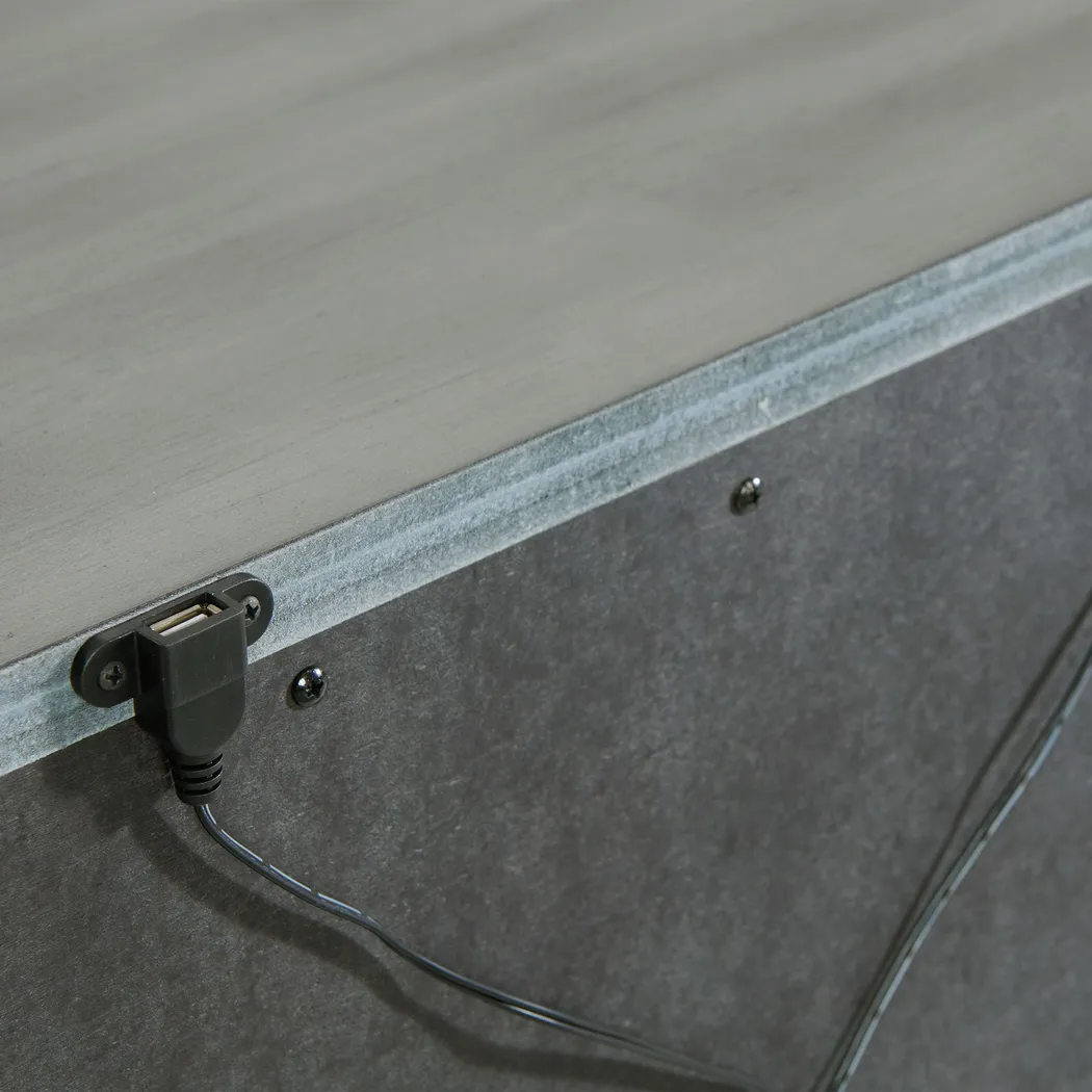 Hunnicutt Gray Nighstand with USB - Thumbnail - Image 4