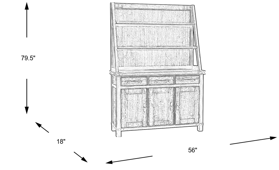 Dimension Image. Please refer to the Dimension Tab on this page for dimension details.
