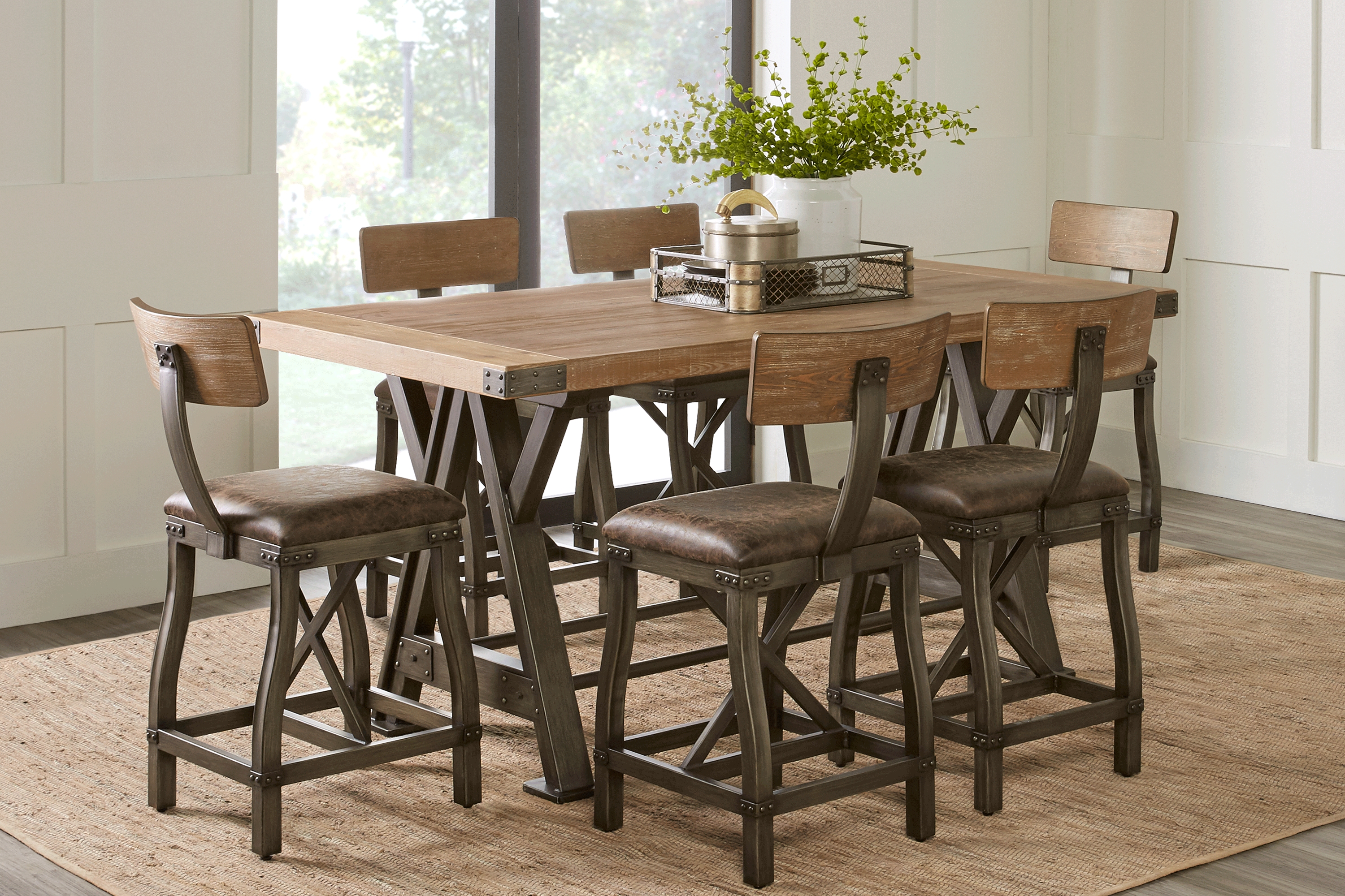 Hunter Mill Brown 5 Pc Counter Height Dining Room - Thumbnail - Image 1