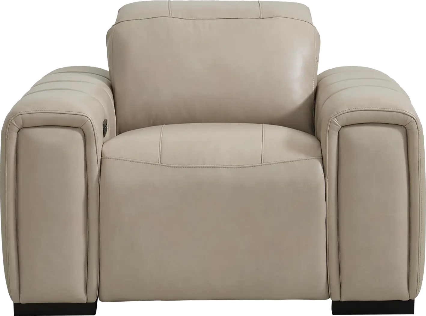 Huntington Ivory Leather Dual Power Recliner - Thumbnail - Image 2