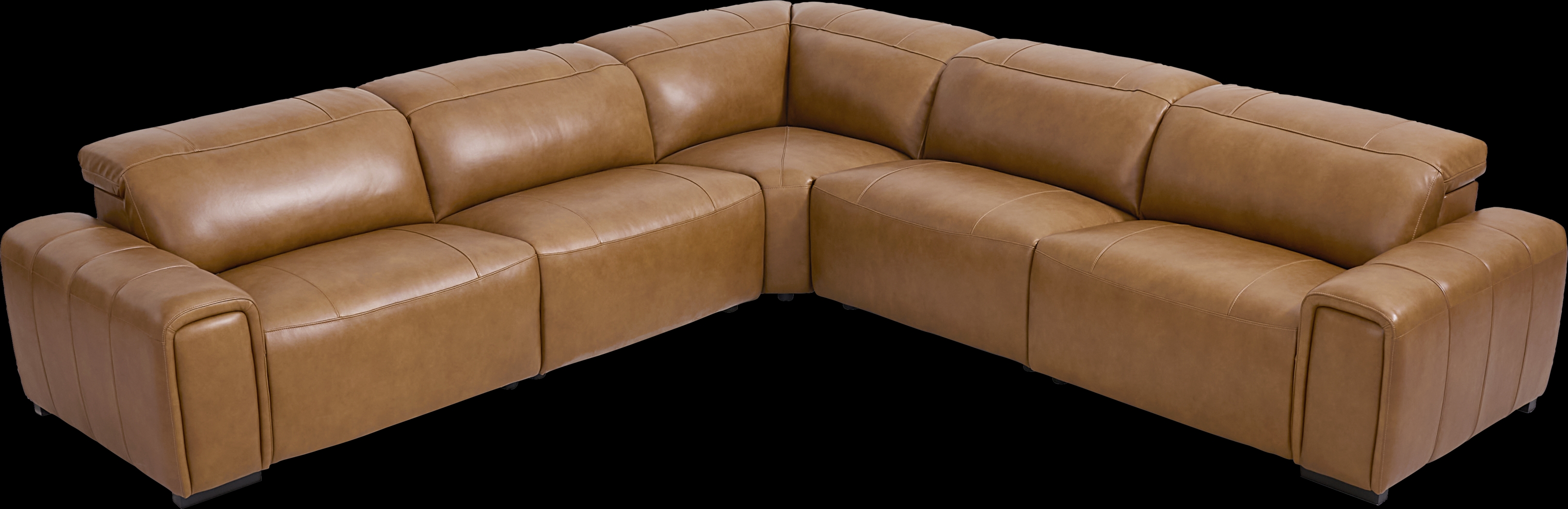 Huntington Saddle Leather 5 Pc Dual Power Reclining Sectional - Thumbnail - Image 3