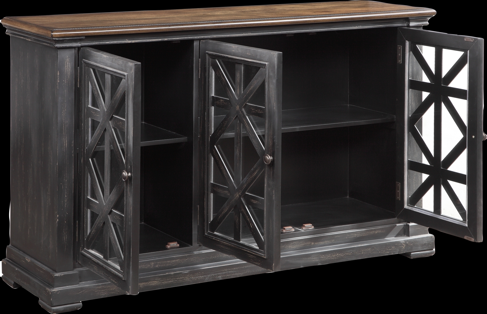 Huntwell Black Credenza - Thumbnail - Image 4