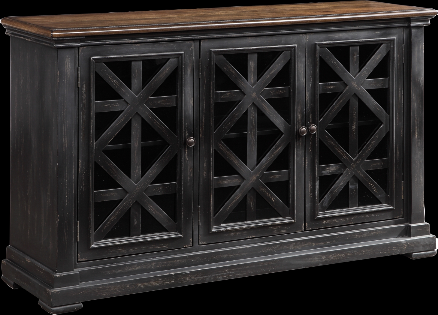Huntwell Black Credenza - Thumbnail - Image 1