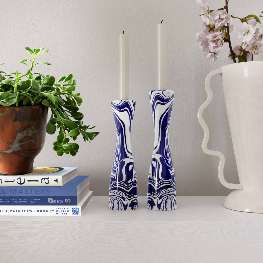 Hurlstone I Blue Candle Holder - Thumbnail - Image 2