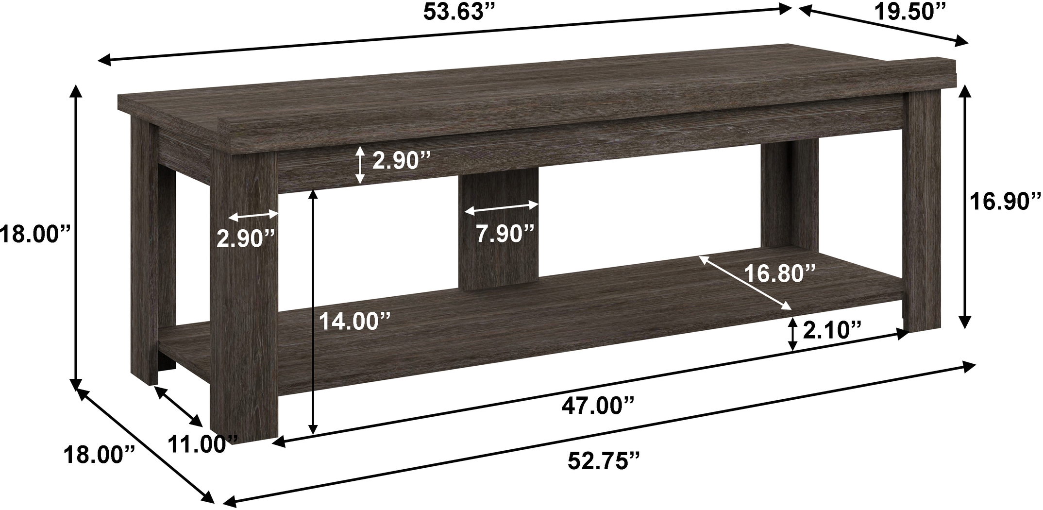 Hurndon Espresso 54 in. Console - Thumbnail - Image 9