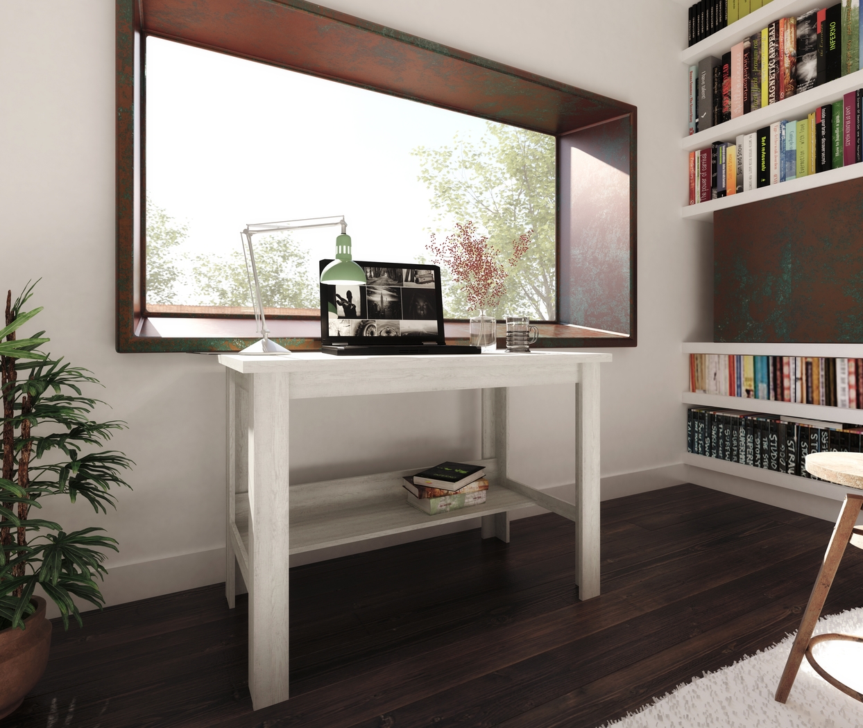 Hurndon White Desk - Thumbnail - Image 7