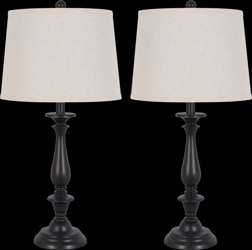 Huron Way Brown Table Lamps, Set of 2 - Thumbnail - Image 1