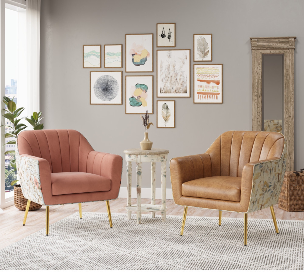 Hurstbourne Brown Accent Chair - Thumbnail - Image 4