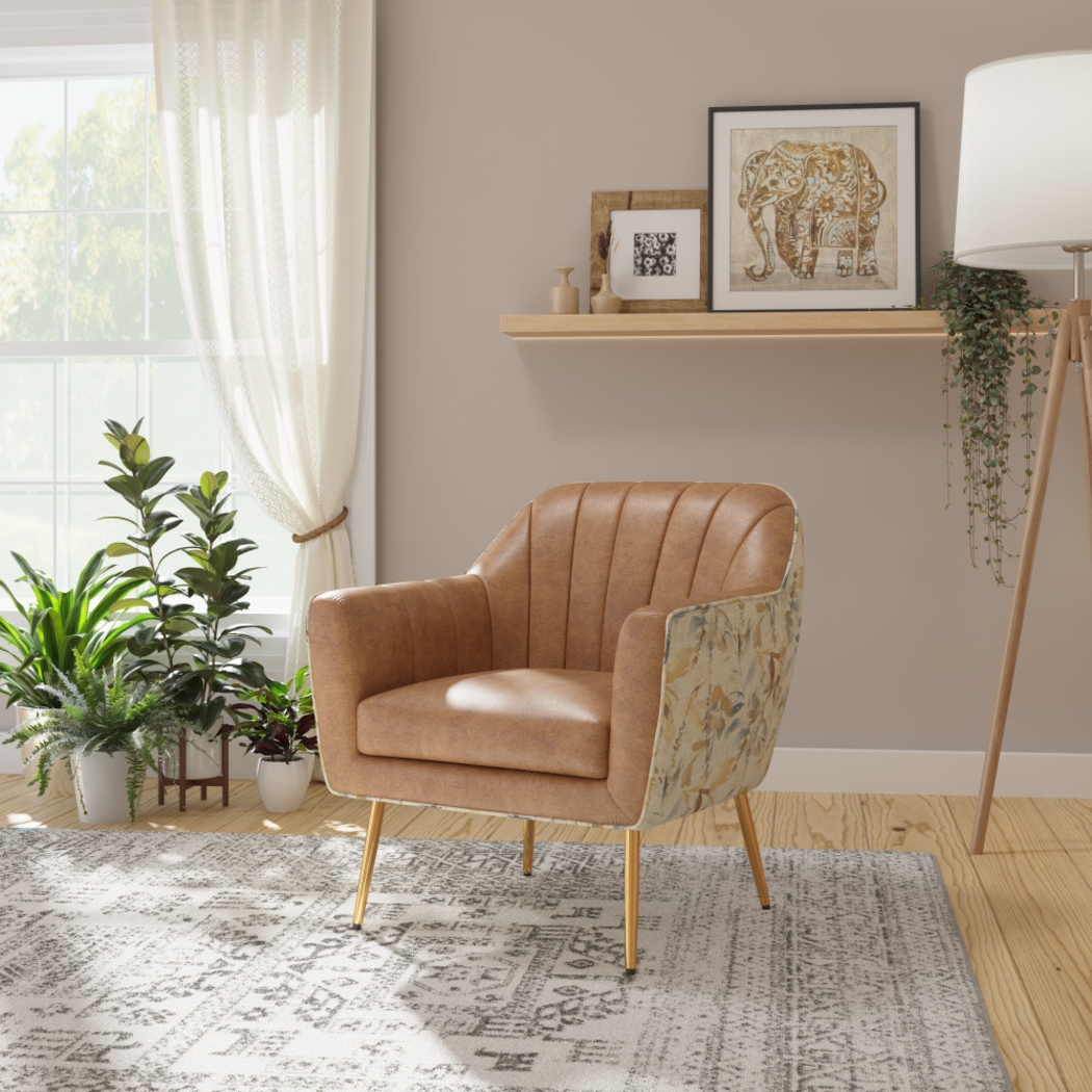 Hurstbourne Brown Accent Chair - Thumbnail - Image 5