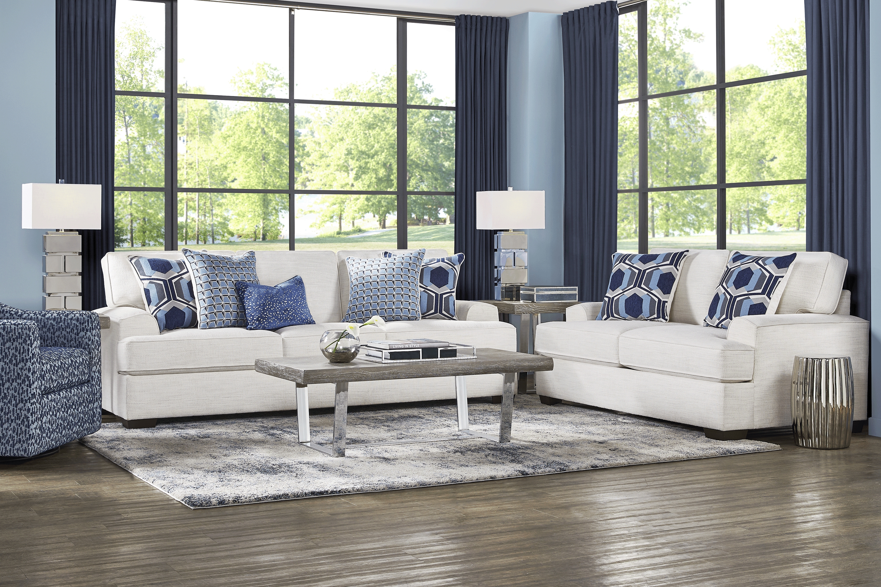 Hutchinson Cream 7 Pc Living Room - Thumbnail - Image 1