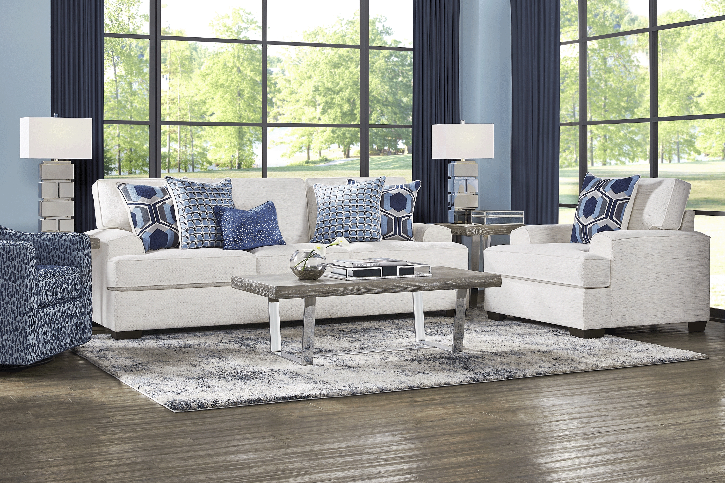 Hutchinson Cream 7 Pc Living Room - Thumbnail - Image 1