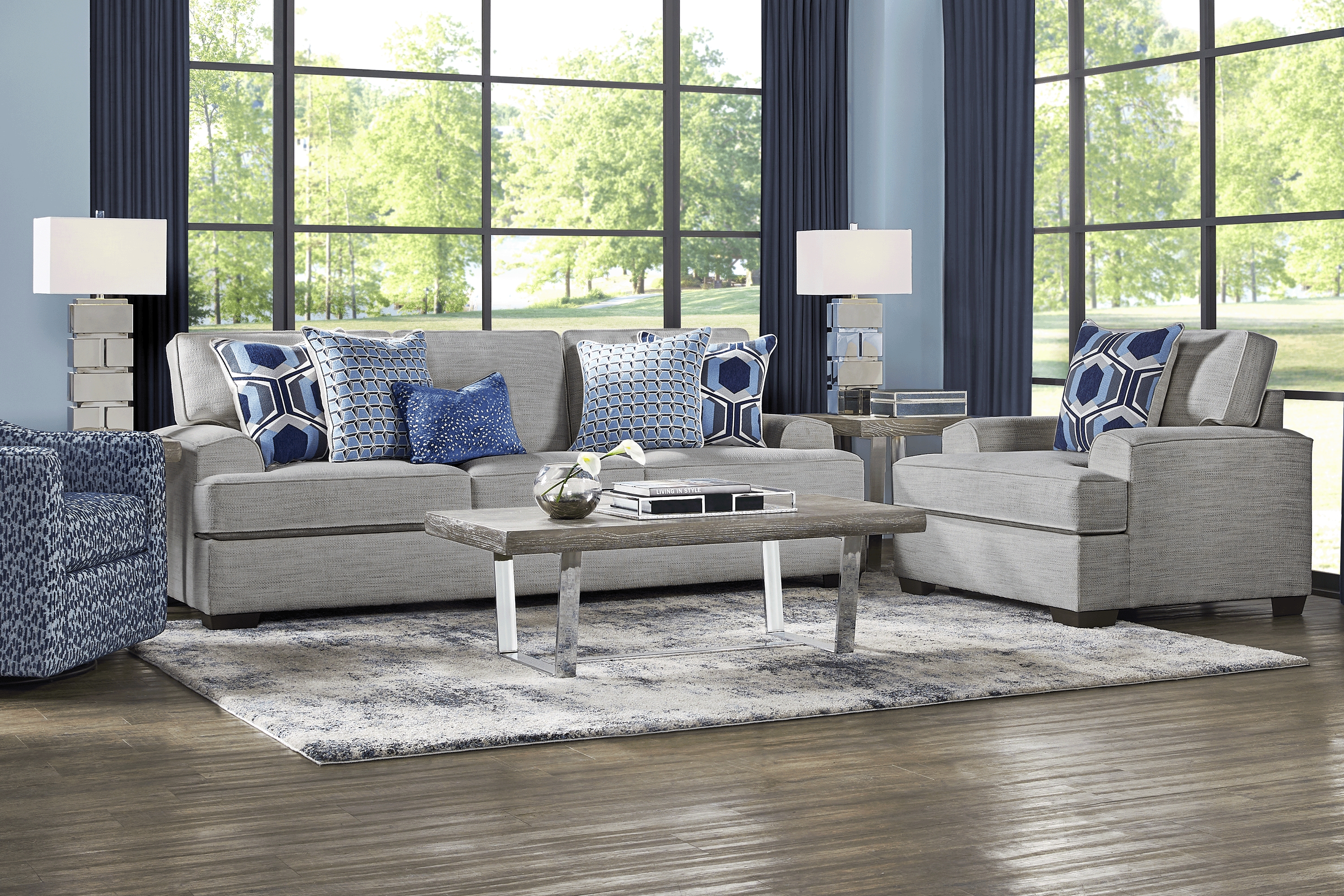 Hutchinson Gray 5 Pc Living Room - Thumbnail - Image 1