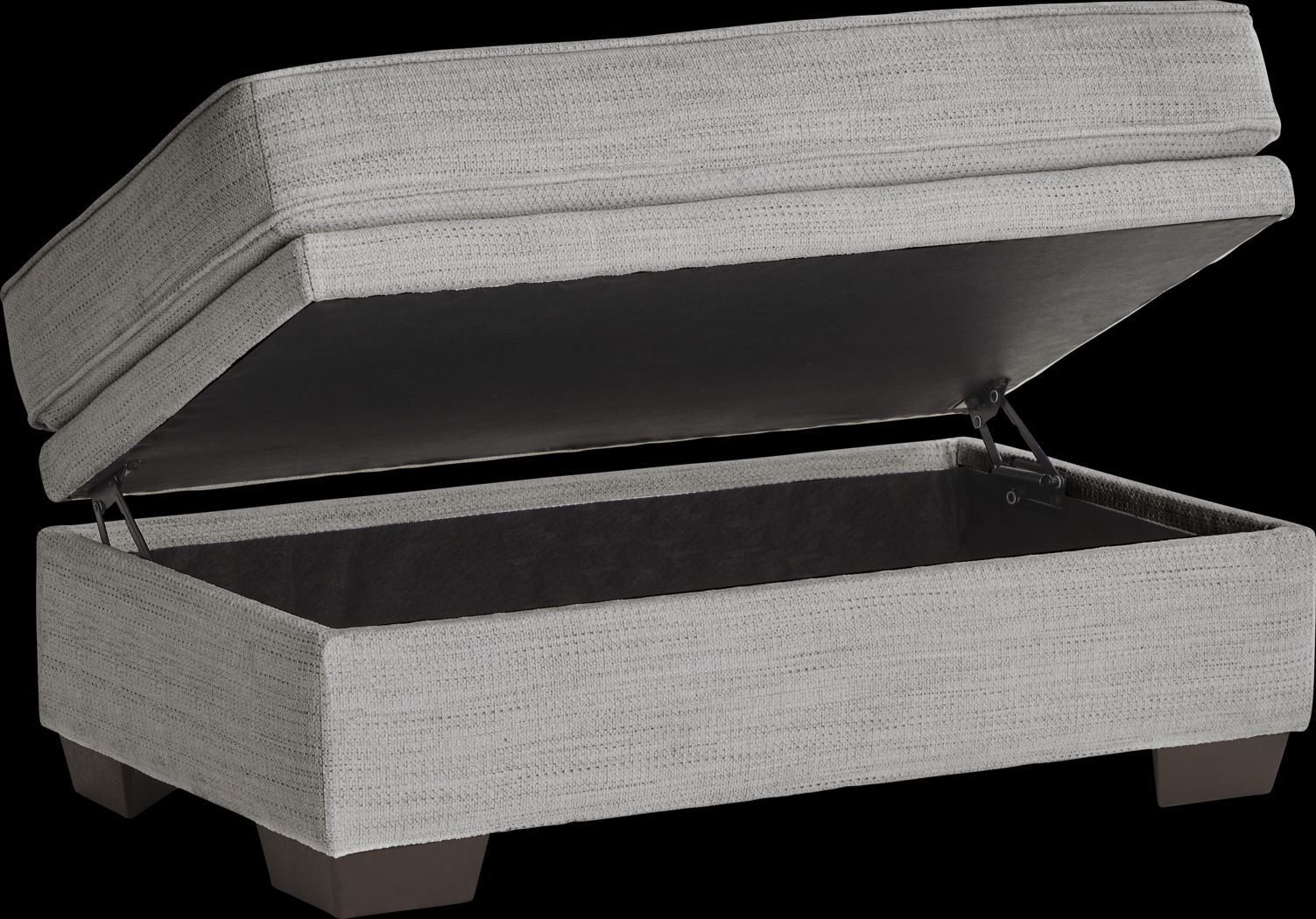 Hutchinson Gray Storage Ottoman - Thumbnail - Image 3