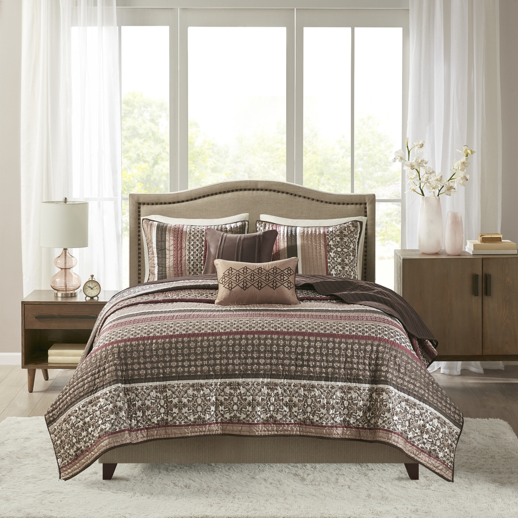 Huxley Red 5 Pc King Coverlet Set - Thumbnail - Image 5