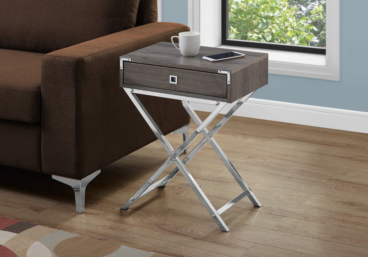 Hydesdale Taupe Accent Table - Thumbnail - Image 2