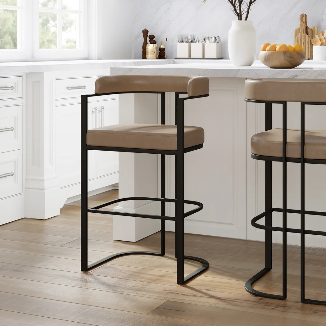 Iaera Gray Bar Height Stool - Thumbnail - Image 2