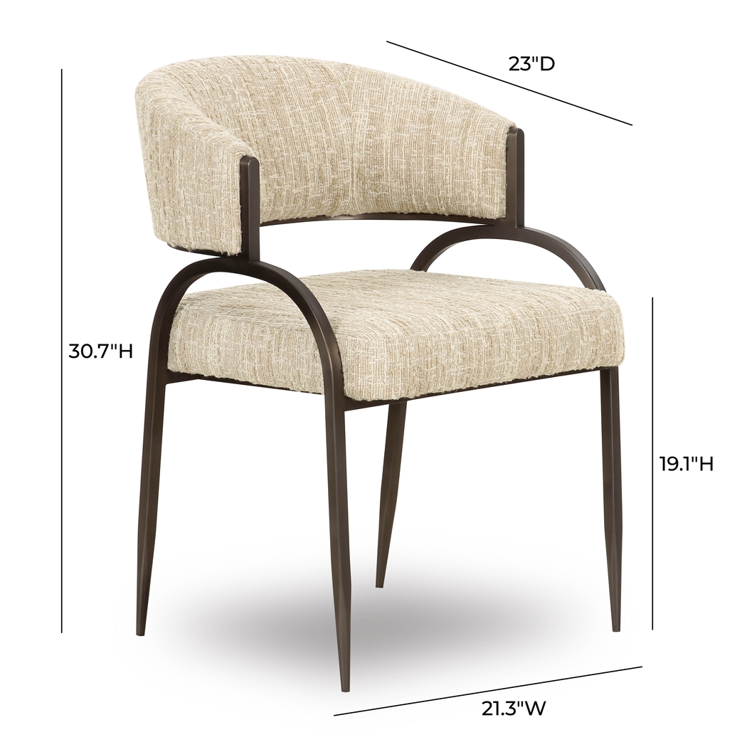 Ibapah I Cream Arm Chair - Thumbnail - Image 6