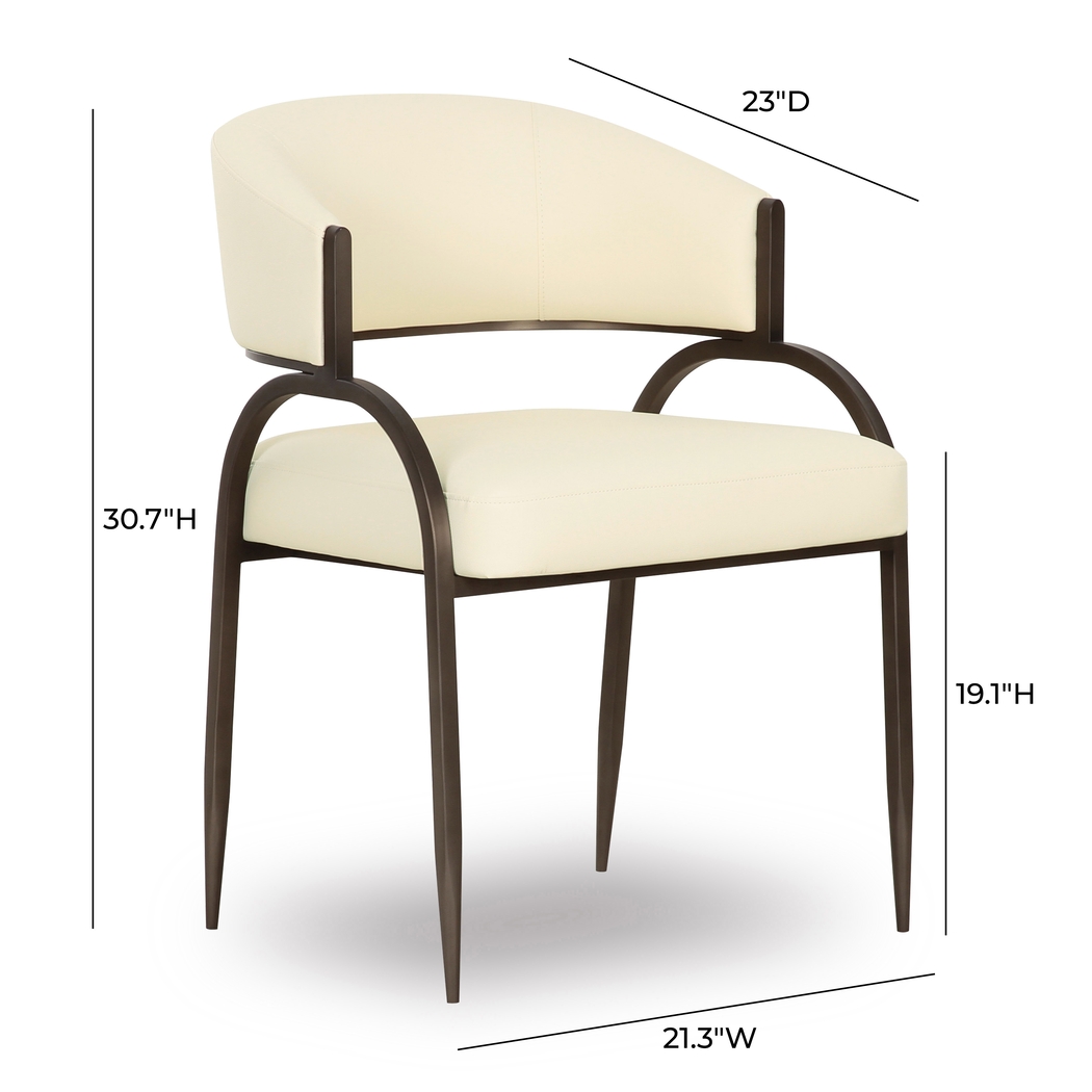 Ibapah II Cream Arm Chair - Thumbnail - Image 6