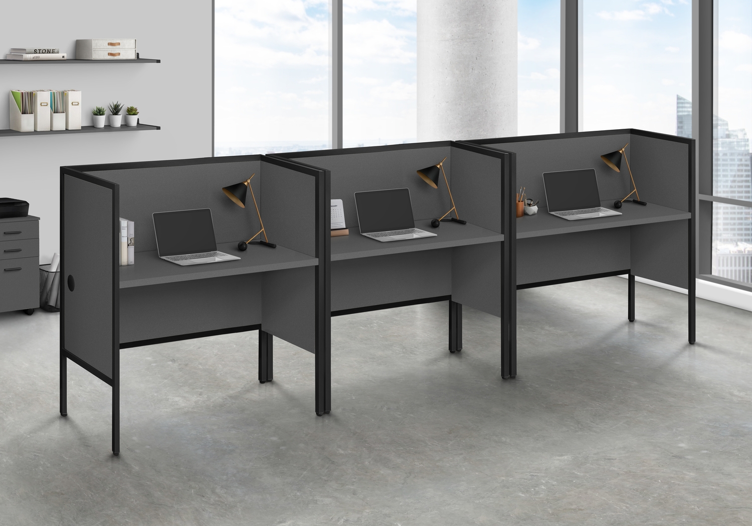 Icecups Dark Gray Desk - Thumbnail - Image 2